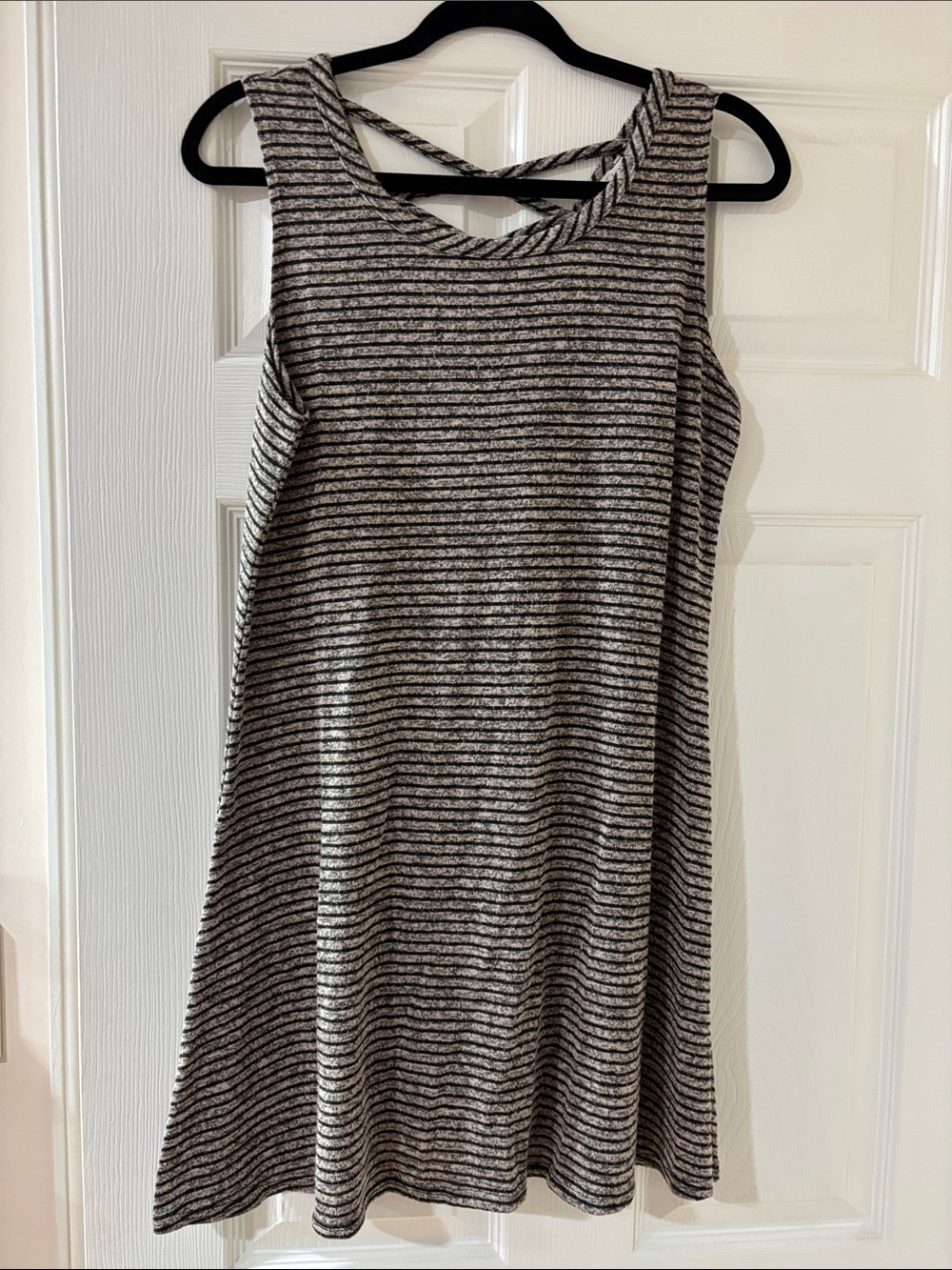 Olivia Rae Black and White Striped Mini Dress